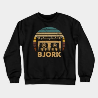 Great Gift Björk For Name Retro Styles Color 70s 80s 90s Crewneck Sweatshirt